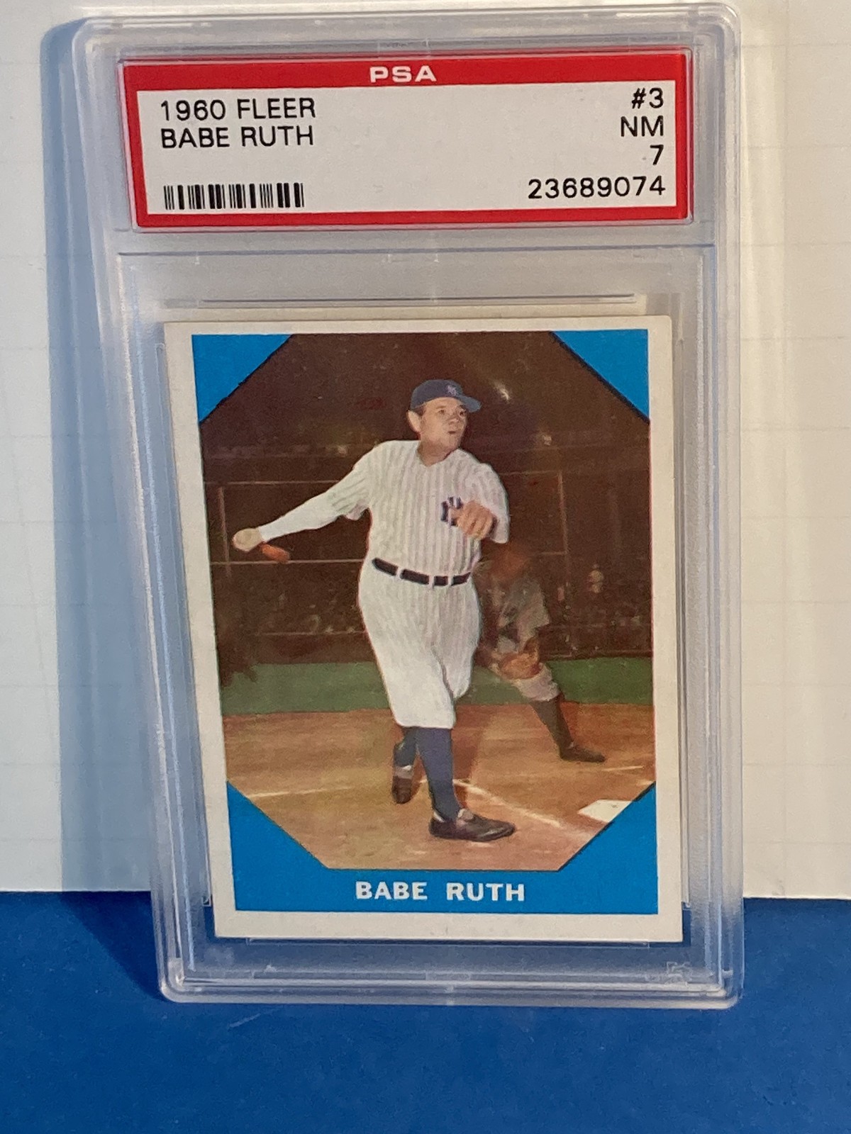1960 Fleer Baseball Greats #3 Babe Ruth Card - PSA 7 NM
