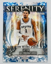 2025-26 Topps Chrome Victor Wembanyama #SY-1 Blue Refractor Serenity Spurs /150