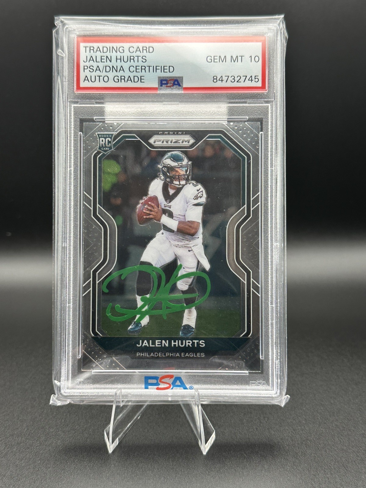2020 Panini Prizm #343 Jalen Hurts PSA/DNA Certified Rookie Auto GEM MINT 10