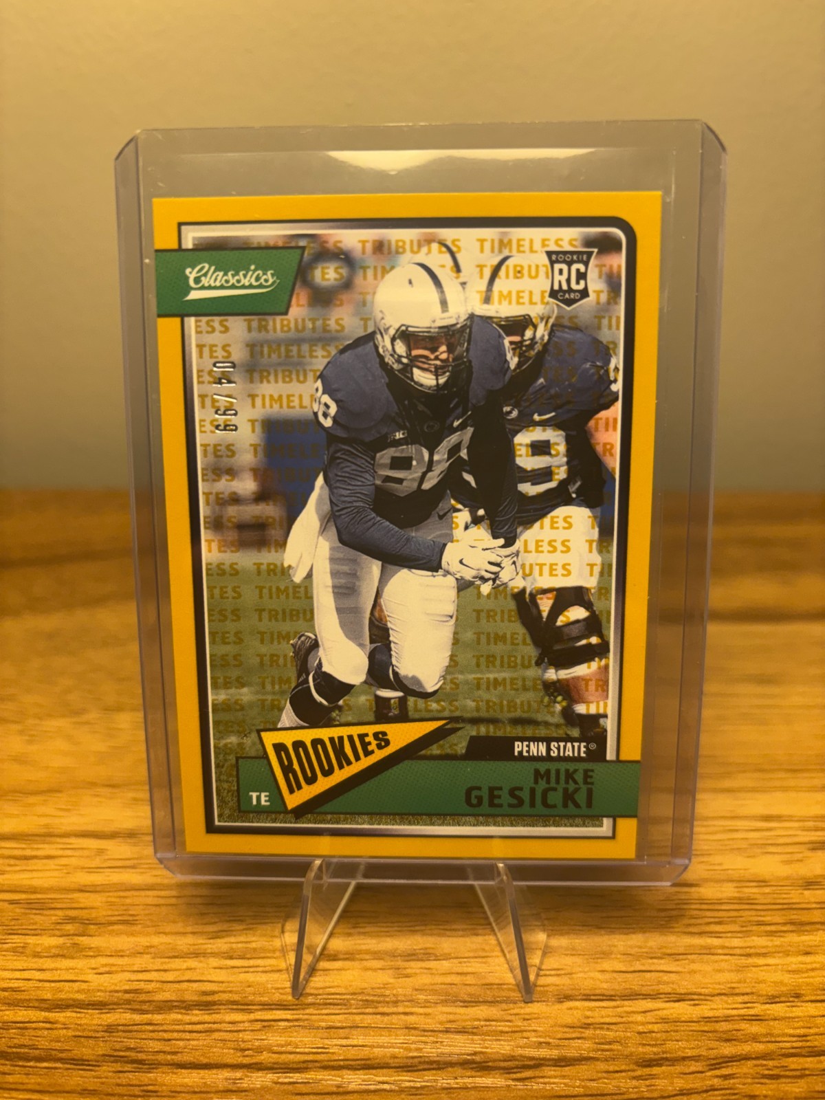Mike Gesicki Panini Classics #256 Timeless Tributes-Gold