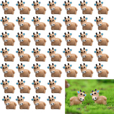 50 Pcs Mini Cow Figurines Cow Cake Toppers Miniature Cow Tiny Resin Cow for DIY
