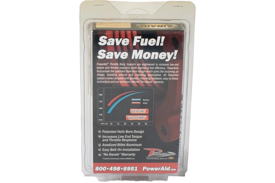 Espaciador de carrocería del acelerador AirAid apto para Chevrolet GMC Isuzu L6 2002-09 4,2 L parte 200-586 Foto 3 de 4