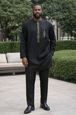 Men s Danshiki Top and Pant Set Authentic African Outfit