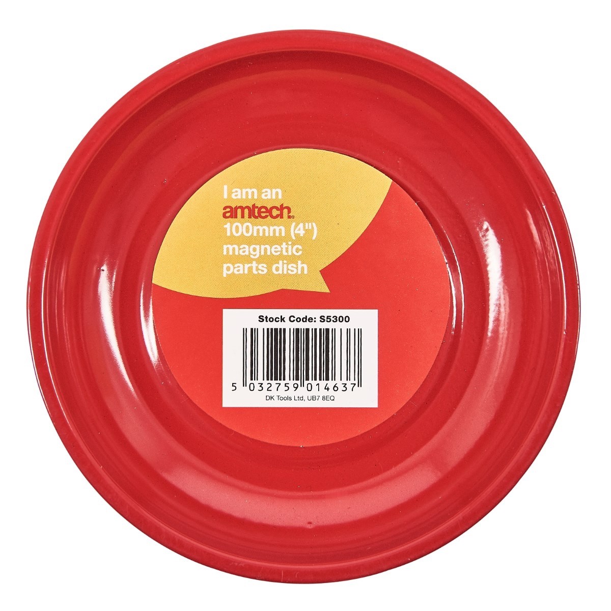 Magnetic Parts Tray Round 100mm Steel With Soft Base.