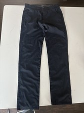 Chaps Boys Navy Dress Pants Size 18 Regular Flat Front Polyester Spandex