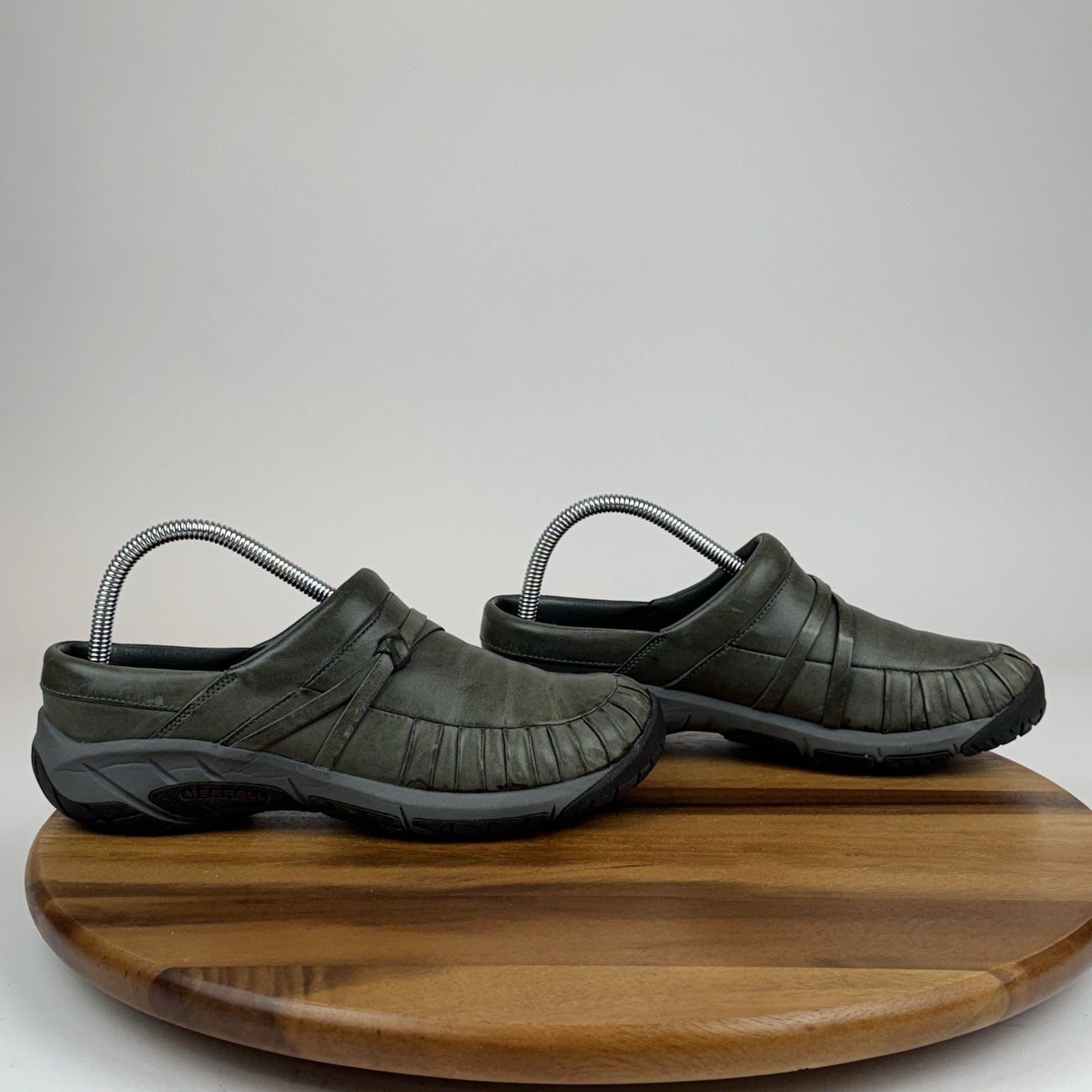 Zoccoli donna Merrell Encore in pelle verde oliva comodi casual taglia 8 5