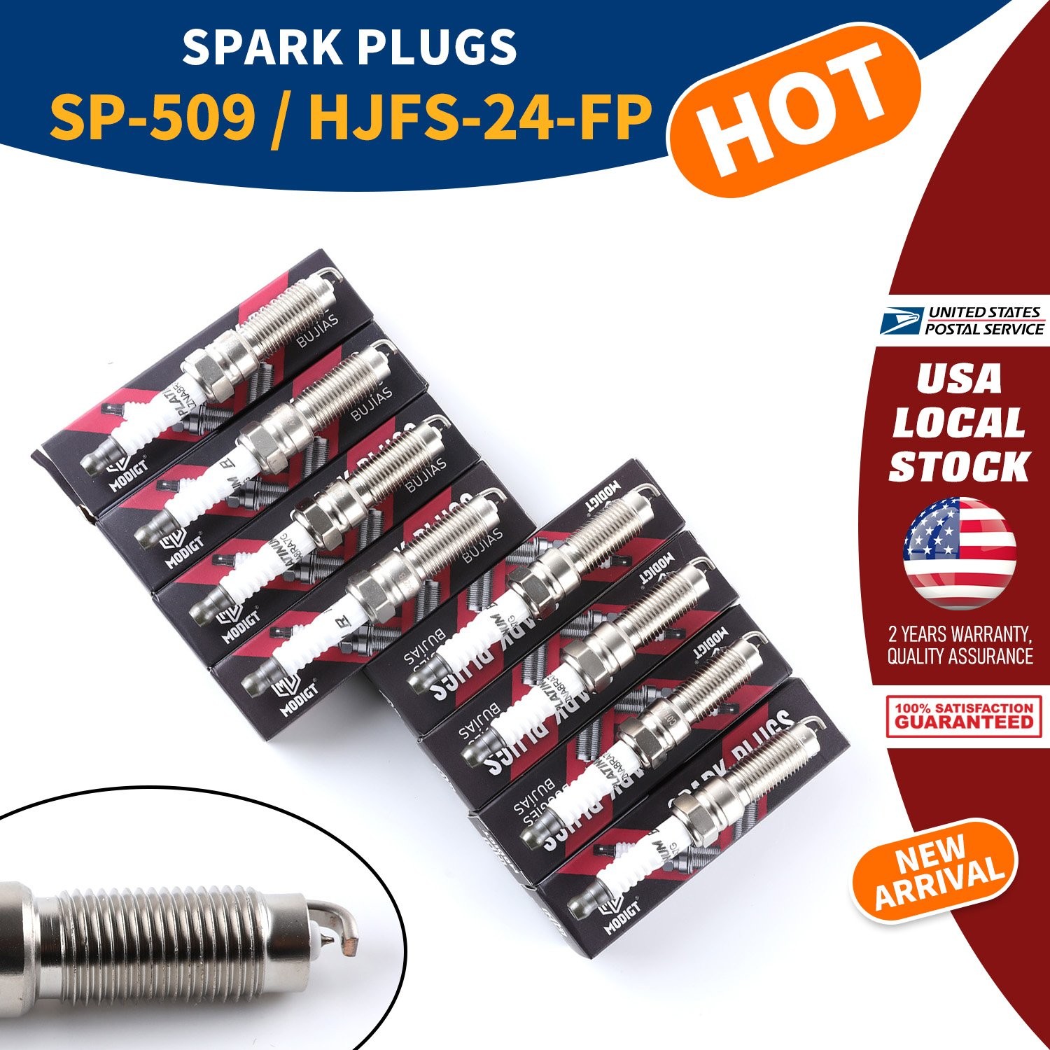 8X For Motorcraft OEM SP-509 HJFS-24FP Platinum Spark Plug For Ford Super Duty