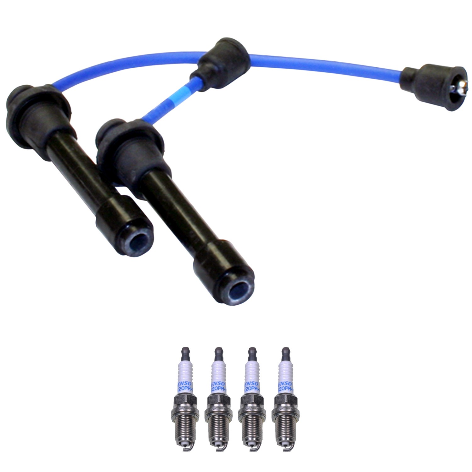 NGK Wire Set  Denso 4 Double Platinum Spark Plugs Kit for Suzuki Esteem 1.6 L4