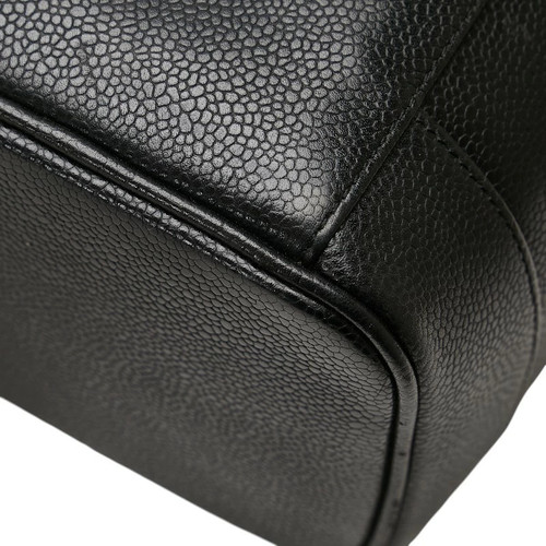 Chanel Coco Mark Vanity Bag Pochette Cosmétique Cuir Noir Occasion - Photo 6/14