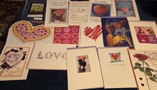 15 Assorted Deluxe LOVE Themed Valentine's Day Greeting Cards ONLY .89 Cents Ea.