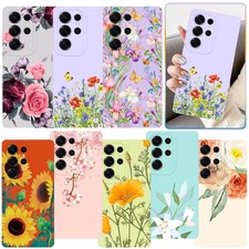 TPU Phone Case For Samsung A36 A56 S25 S24 Plus Exquisite Flower Patterned Cover