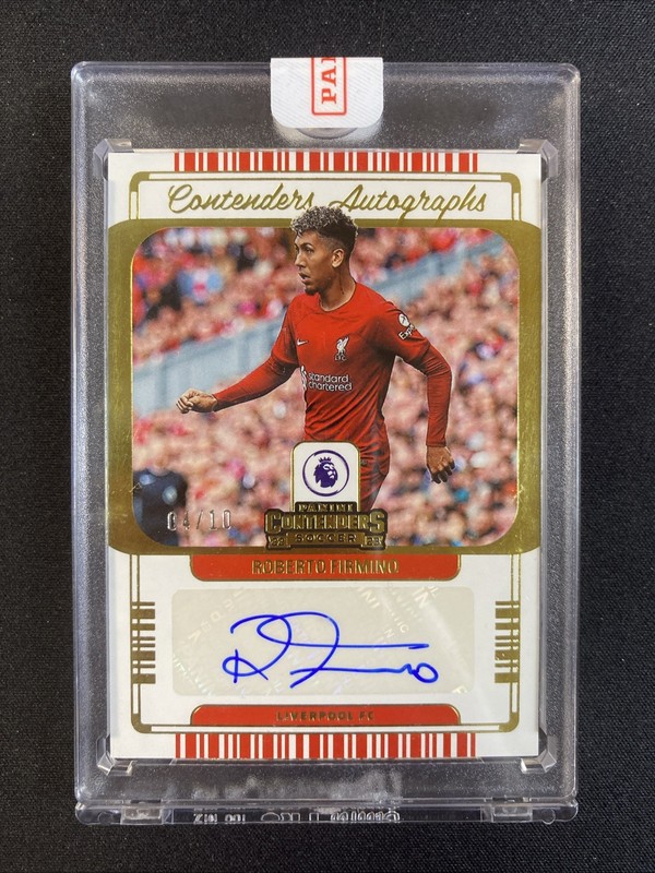 ROBERTO FIRMINO 2022-23 Panini Chronicles Contenders EPL Auto GOLD /10 Liverpool