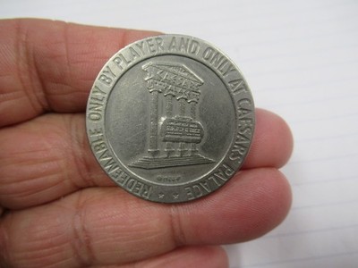 1966-F Caesars Palace Las Vegas Dollar Gaming Token Nice BIN! Free Ship!