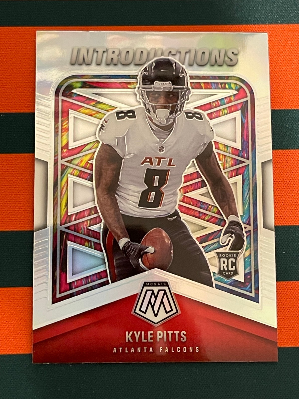 2021 PANINI MOSAIC KYLE PITTS SILVER PRIZM INTRODUCTIONS INSERT ATLANTA ROOKIE