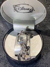 DISNEY Mickey Mouse Silver Tone Charm Style Bracelet Watch, MOP Dial  FREE S H