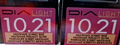 Loreal DIALIGHT AMMONIAKFREIE COLORATION MILKSHAKE PERLMUTT SILBER 2 X50ml=100ml