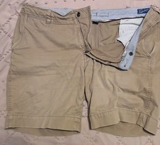 Vintage Polo Ralph Lauren RL Flag Khaki Chino Shorts 38 Y2K Yacht Club 90 s OBO