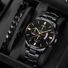 Luxury Men Quartz Watch Calendar Business Wristwatch Fashion Male Bracelet