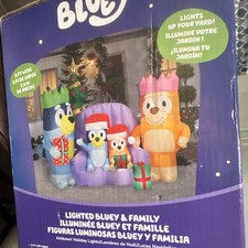Bluey Lighted Inflatable Christmas Yard Decor 8 ft Bluey  Family