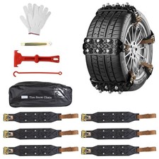 Fohil Universal Snow Chains 6 Pack Portable Tire Chains For Car Truck Suv Adju Fohil Universal Snow Chains 6 Pack Portable Tire Chains For Car Truck Suv Adju