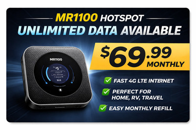 Netgear MR1100 Hotspot Internet w/ Unlimited Data | Easy $69.99 Monthly Refill