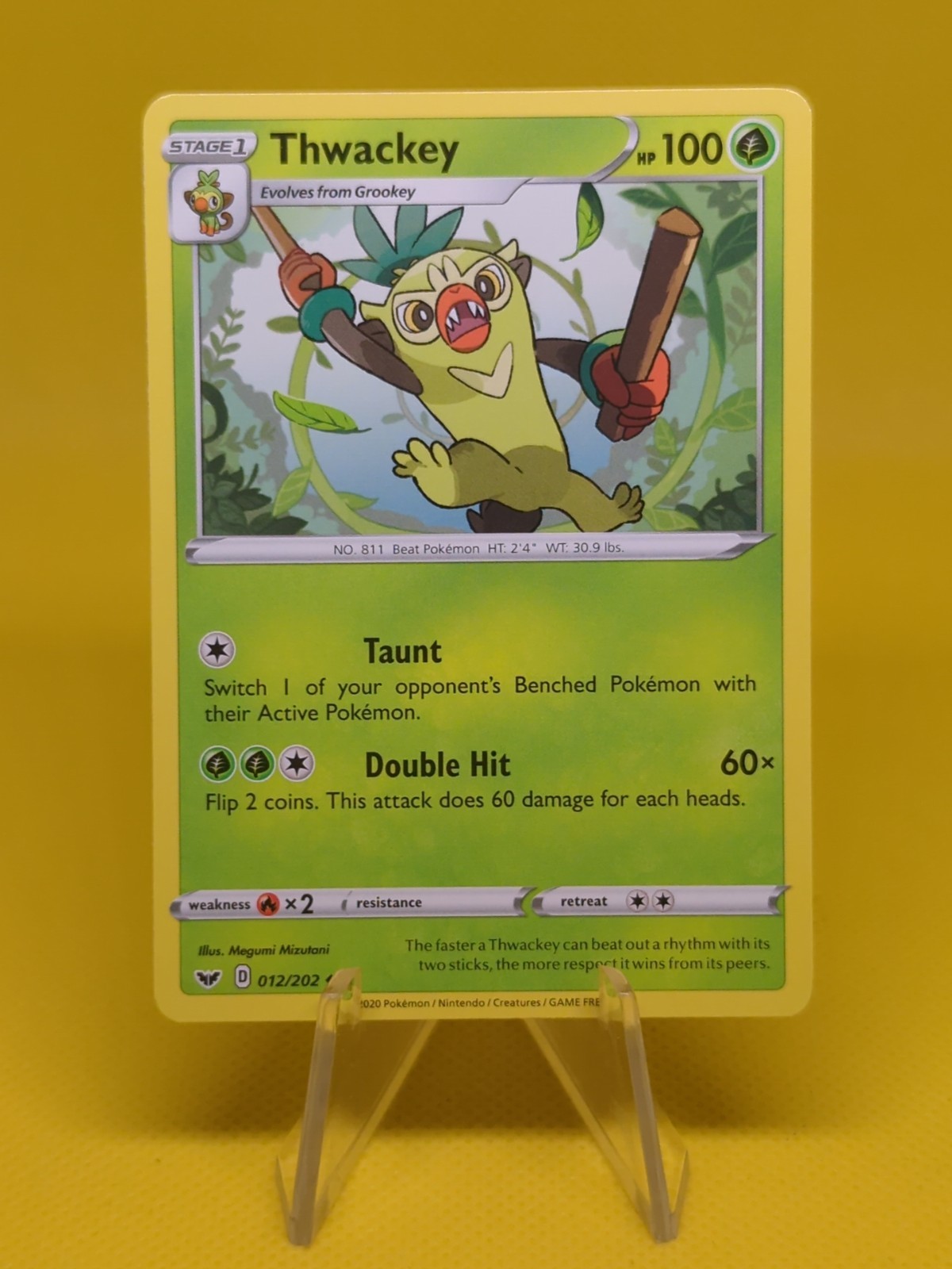 Pokemon - Thwackey - 012/202 - Uncommon
