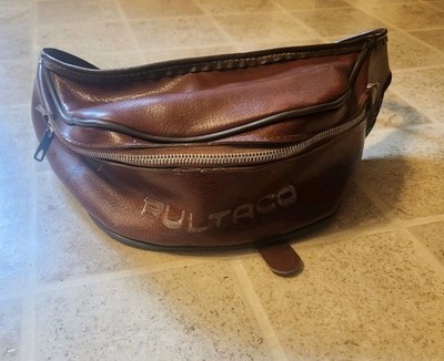 VINTAGE 1970s BULTACO Motorcycle Riding Bag Fanny Pack Brown