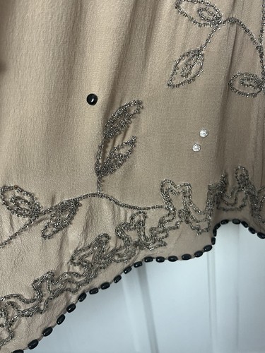 Vintage Ghost Silk Embellished Top UK 16 - Picture 9 of 10