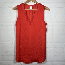 Cabi Tank Top Womens Size Small Orange Shirt Sleeveless V Neck Lightweight