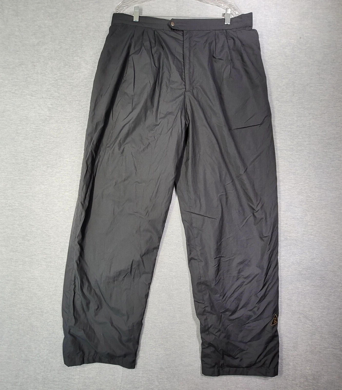 DryJoys by FootJoy Golf Pants Mens XL Black Button Legs Straight Logo