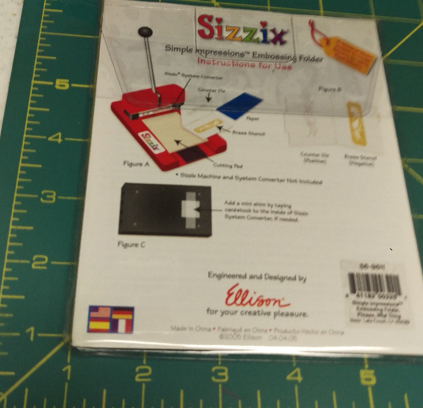 Unopened Sizzix Simple Impressions Embossing Folder WILD