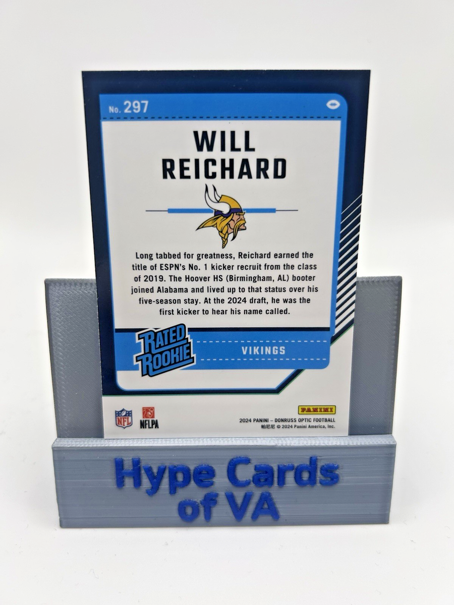 WILL REICHARD 2024 Panini Donruss Optic Football Rated