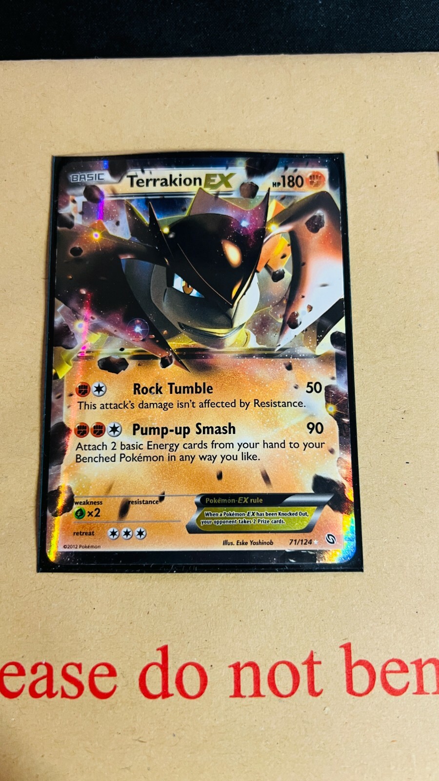 Terrakion EX - Dragons Exalted - 71/124 - Half Art Ultra - Pokemon NM