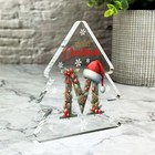Floral Christmas Alphabet Santa Hat Letter M Gift Xmas Tree Keepsake Plaque