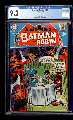 Detective Comics #383 1969 CGC 9.2 NM- OW/W High Definition Scans**