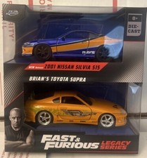 Jada Fast Furious Nissan SILVIA S15 Orange SUPRA 2 Pack 1:32 New 2023
