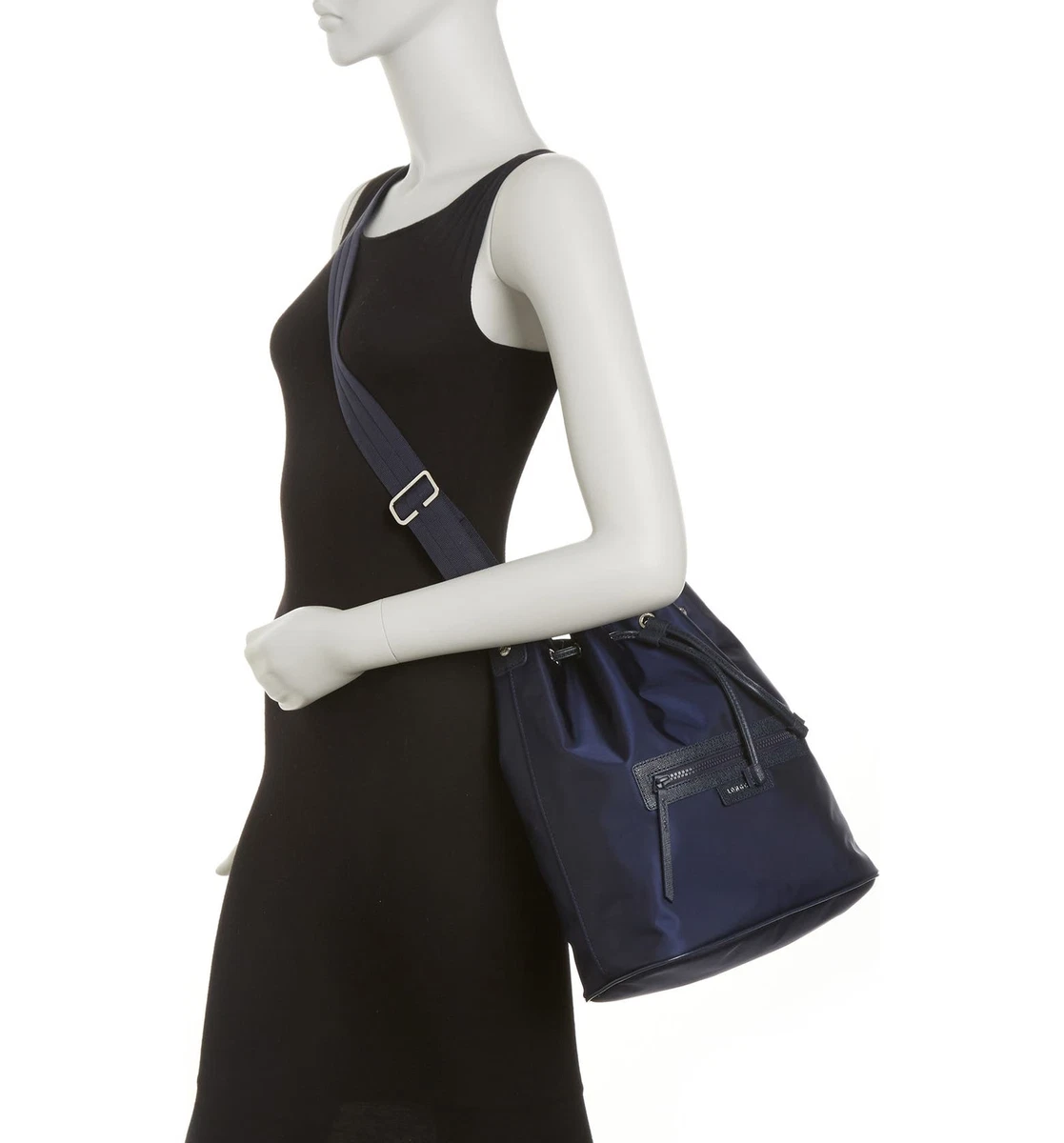 Longchamp Le Pliage Neo Large Bucket Bag Purse Crossbody Nordic Blue  Women's NWD