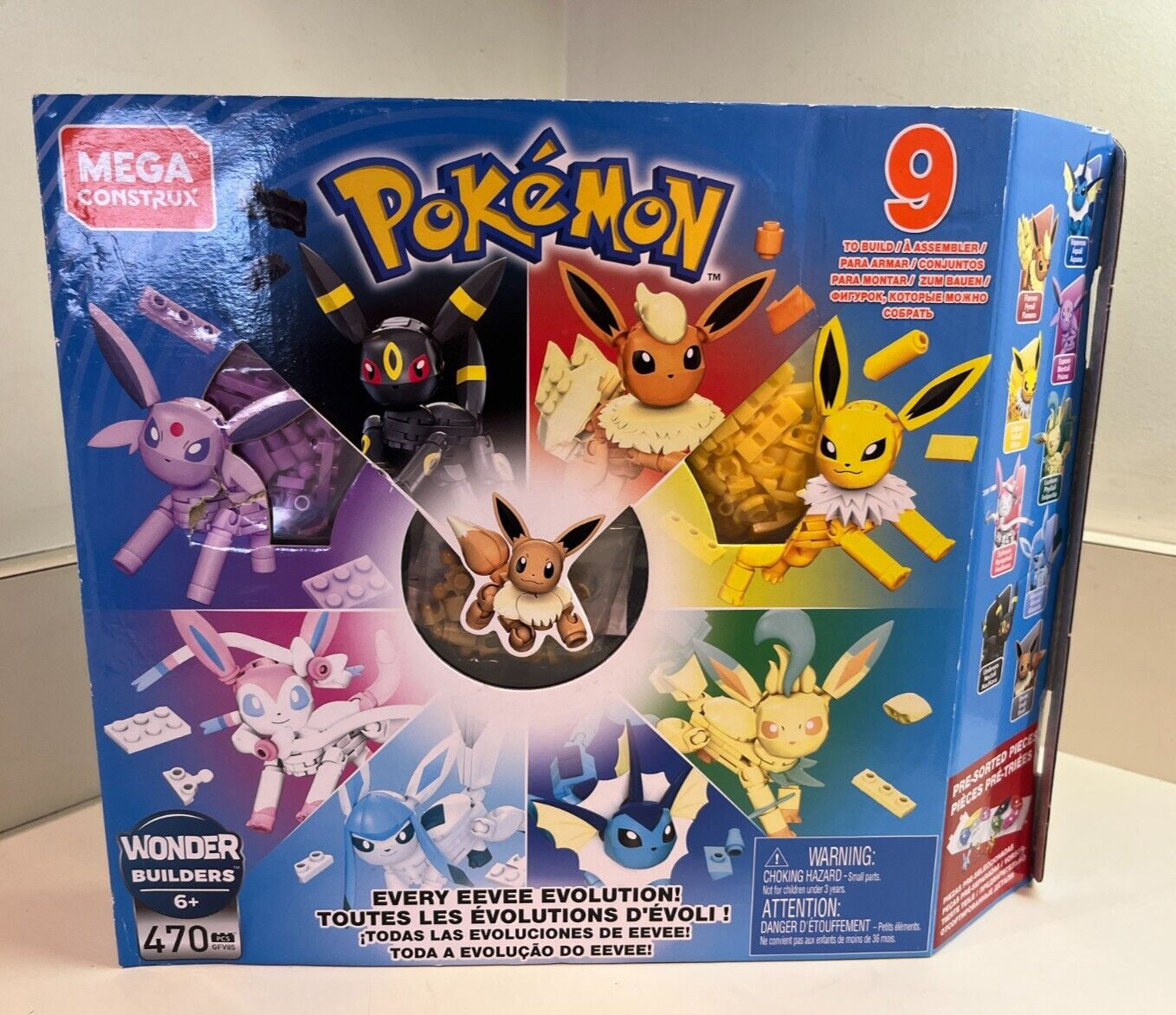 MEGA Pokémon Every Eevee Evolution Toy Building Set Vaporeon Jolteon  Flareon 887961770582