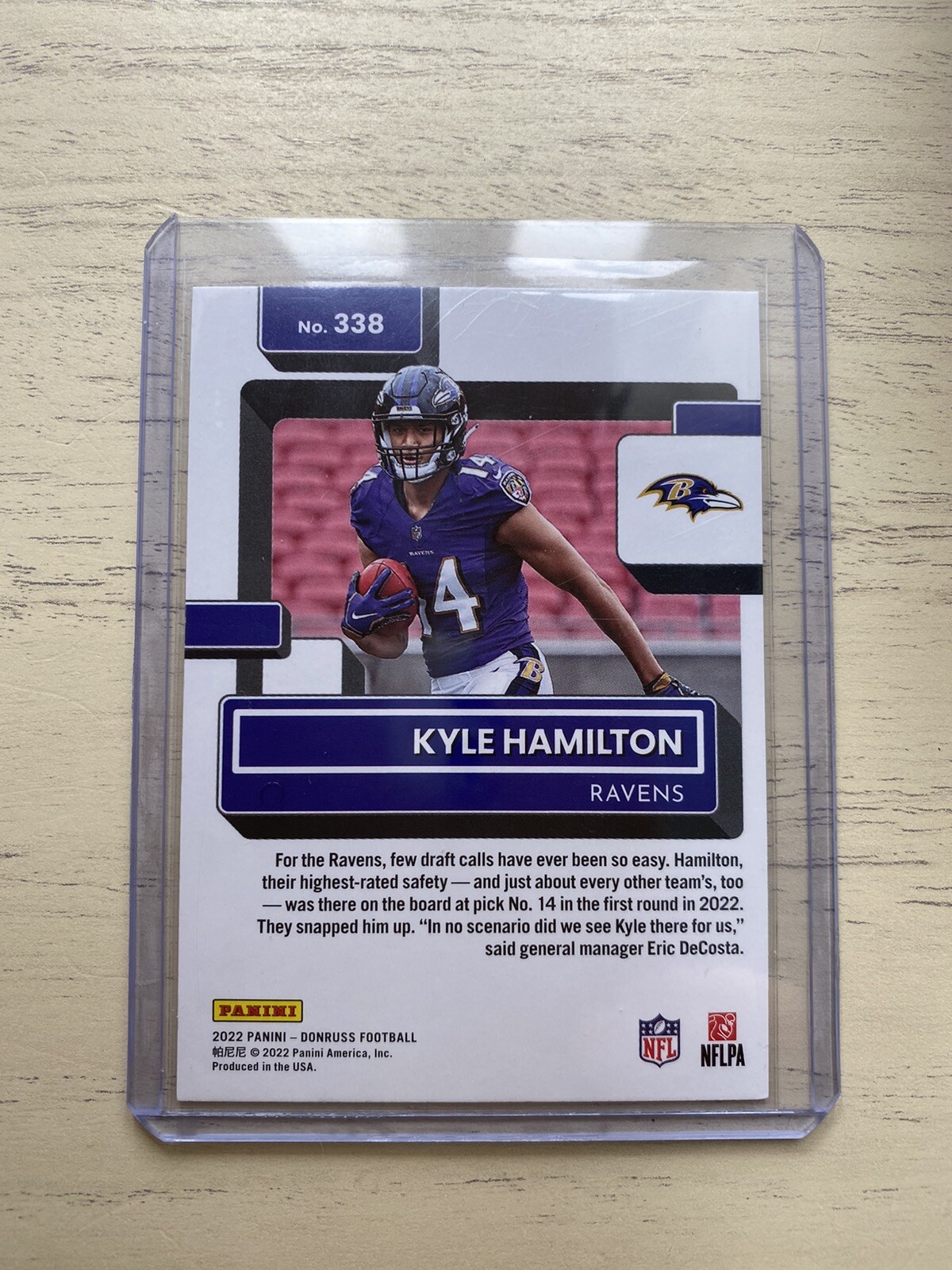 2022 Donruss Rated Rookie Rookie Card Ravens Kyle Hamilton 338 eBay