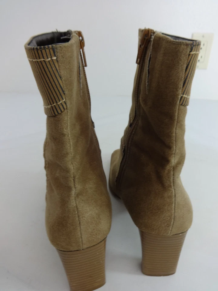 BOTAS MARCO TOZZI MUJER MARRÓN GAMUZA CUERO Y TELA CREMALLERA LATERAL TALLA 40/9,5 M Foto 3 de 4