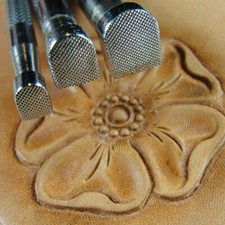 Steel Craft Japan - Fine Checkered Matting Background Stamps 3 Leather Tools