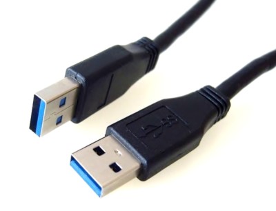 1m USB 3.0 Daten-Kabel A-Stecker auf A-Stecker Superspeed 5 Gb/s schwarz 1,0 m