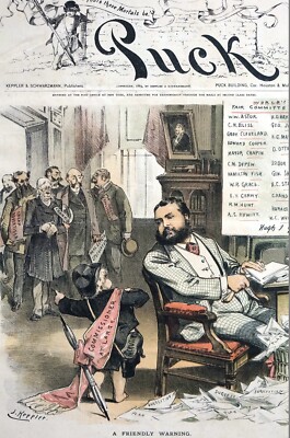 World's Fair Committee 1889 VANDERBILT WHITNEY COOPER ASTOR STRAUSS GRANT  Puck