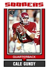 ACEO CALE GUNDY OKLAHOMA SOONERS CUSTOM HAND MADE ART CARD