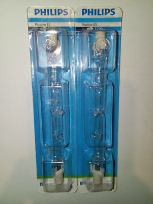 2X PHILIPS Plusline ES 150w 220v 118mm bulb