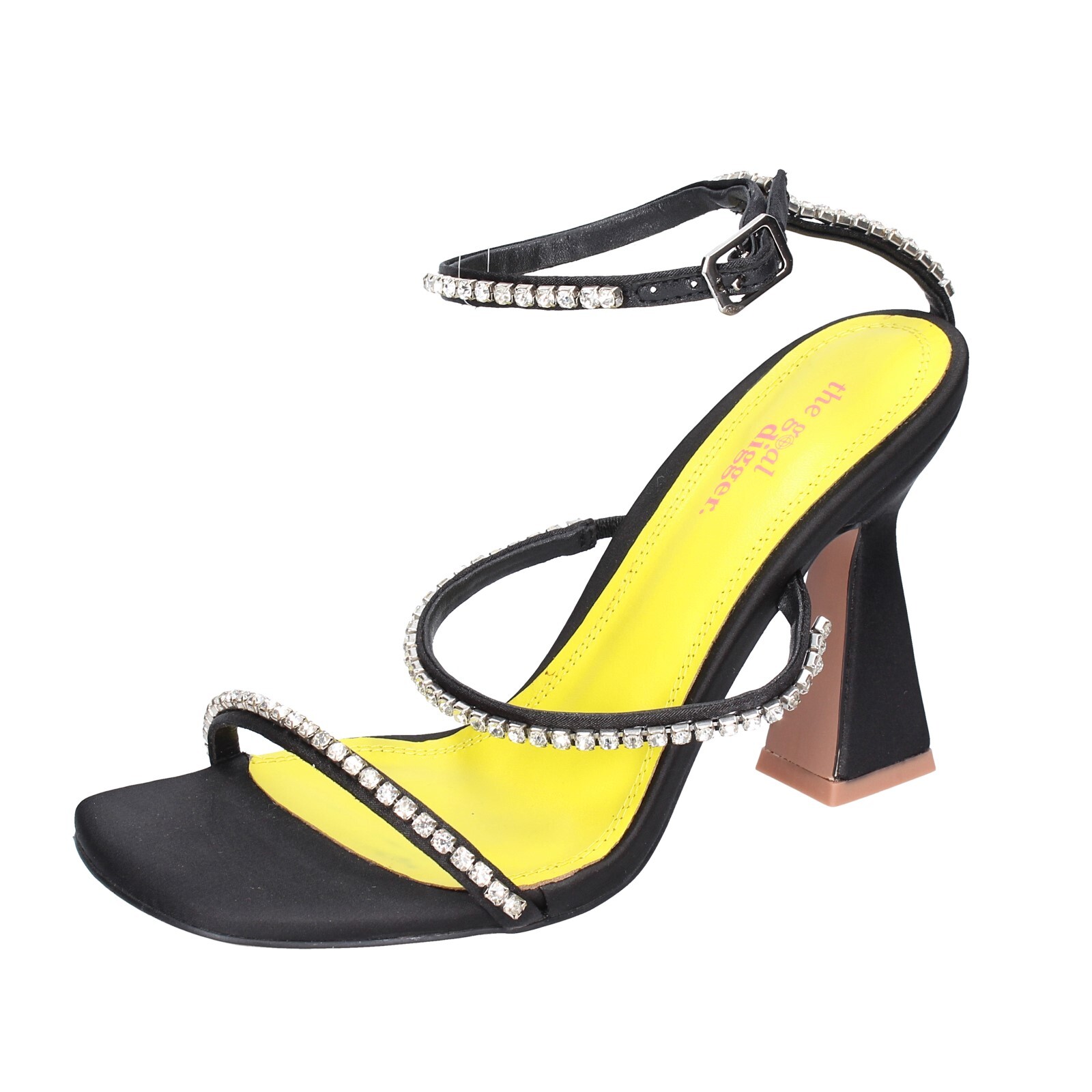 шуруповерт damen THE GOAL DIGGER sandalen schwarz textil strass EX555