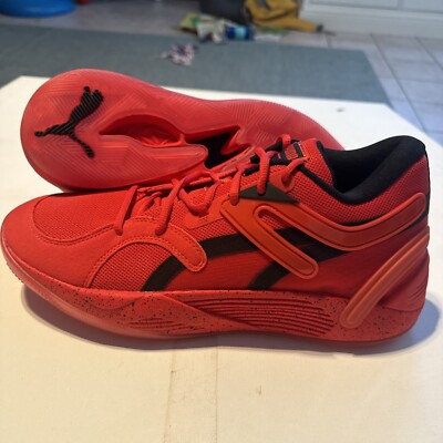 Puma Basketball TRC Blaze Court Against All Odds Red Black 11.5 Men 378937-01