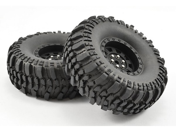 Fastrax 1:10 Crawler Rocko 1.9 Scale Wheels &  Tyres Black - FAST1255B