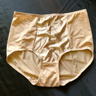 Vintage Glossy Tan Satin Stretch ShapeWear Pantie Style Girdle Size 1X Nwot