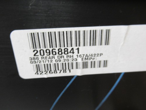 Rear Side Door Trim Ebony-Brick Passenger Side 2011-2012 Chevrolet Malibu - Picture 10 of 10